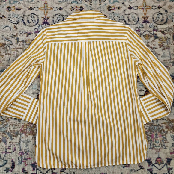 Max Mara Leisure "Gerald" Stripe Jacket Shirt Relaed Fit Fall Yellow, sz XS - Picture 12 of 16